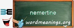 WordMeaning blackboard for nemertine